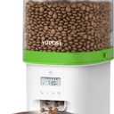 Automatic Cat Feeder - 4L Timed Auto Pet Feeder for Cat and Dog with Dry Food Dispenser, 180-day Battery Life, 1-6 Meals Per Day, 1-16 Portion, Desiccant Bag Keeps Food Fresh (Transparent)