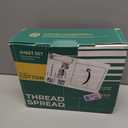 THREAD SPREAD 100% Organic Cotton Sheets Queen Size - 4 PC Organic Cotton Queen Size Percale Weave Sheet Set, Soft, Cooling, Crisp & Breathable, 16" Deep Pocket Hotel Quality Bedding Set - Light Grey