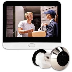 Yunseity 1080P Video Door Viewer, 120° Peephole Camera with 4.3 Inch Color Monitor, Two Way Talk, Night Vision, PIR Motion Detection, Camera Camera System