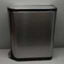 simplehuman 45 Liter / 11.9 Gallon Butterfly Lid Kitchen Step Trash Can, Brushed Stainless Steel
