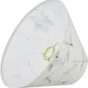 Aspen Creative 58752A, Hardback Empire Transitional UNO Lamp Shade, Off White with Leaves and Petals in Paper, 4" Top x 10" Bottom x 7" Slant Height, Slip 33mm