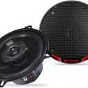 BATVOX CS501 200 Watts 5.25 Inch 2 Ways 4 Ohm Impedance and Piezo Tweeter for Premium Car Audio Coaxial Car Speakers, Car Stereo Sound System with Removable Grill (2 Speakers)