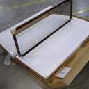 PexFix Door Mirror Full Length 51"x18" Over The Door Rectangle Sleek Brown Frame Space Saving Floor Mirror Dressing Hanging Wall Mounted Mirror (US-MHJ002-BN+USAM019)