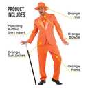 fun shack Orange Tuxedo Costume For Men, Orange Suit Outfit, 90s Movie Character Costume, Halloween Attire (X-Large)