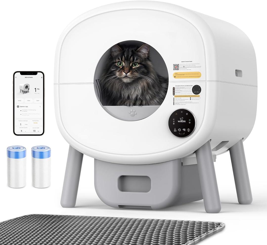 Self Cleaning Litter Box - 85L Automatic Cat Litter Box, Smart Self Cleaning Litter Box for Multiple Cats with APP Control, Arenero para Gatos Autolimpiable - NEO-C