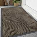 Smiry Front Door Mat Outside Entrance, Low Profile Rubber Doormat, 59x20