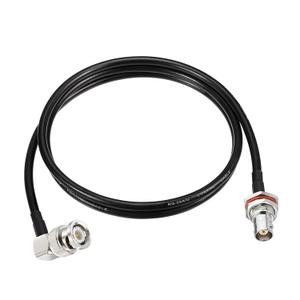 Eightwood BNC Bulkhead Female to BNC Male Right Angle Coax Cable RG58 Jumper 3 Feet for Wireless Microphone Receiver, Radio Scanner, Radio Antenna, CB Radio, VHF UHF Ham Radio