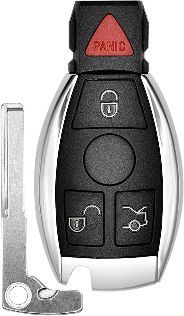 Vurkcy Key Fob Replacement for 1997-2014 Mercedes Benz C CL E GL ML R S Class/ 97-14 Sprinter 300 SL Series Car Keyless Entry Remote Control, IYZ3312 IYZDC, 4 Buttons