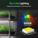 VIVOSUN T5 Grow Lights for Indoor Plants, 5000K Full Spectrum 60W (4 x 15W), 2FT LED Plant Light Strip with Timer & Dimming Controller for Seed Starting, Hydroponics, SGS Compatible, Linkable, 4-Pack