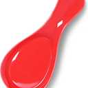 GDCZ Porcelain Spoon Rest - Large Spoon Holder Utensil Rest for Kitchen Counter Stove Top, Dishwasher Safe (Red)