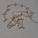 KLOGTSIND Hanging Photo Display Wall Decor, 2PCS Boho Wooden Bead Garland Collage Picture Frame with 9 Wood Clips for Bedroom, Living Room, Office, Dorm Decor, Photos Holder Teen Girl Gifts (Nature)