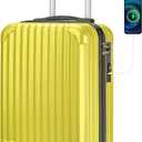 Personal Item Suitcase 18x14x8 Inches Hardside Built In TSA Lock & USB Port Lightweight Luggage With Removable Silent Wheels Underseat Carry-On Bag For Spirit and Frontier and More (Yellow), Medium
