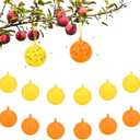 Original Fruit Fly Trap Ball, 10pcs Hanging Fungus Gnat Killer Catcher, Adhesive Sticky Glue Catching Ball Fly Gnat Wasp Hornet Mosquito Bugs Flying Insects Trap Ball for Indoor Outdoor Plant