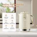 Electric Kettle Temperature Control: OLEGA 1.5L Stainless Steel Smart Kettle Hot Water Boiler, 6 Temp Presets, 1200W Fast Boiling Electric Tea & Coffee Kettle, Electric Kettles Teapot for Home -Beige