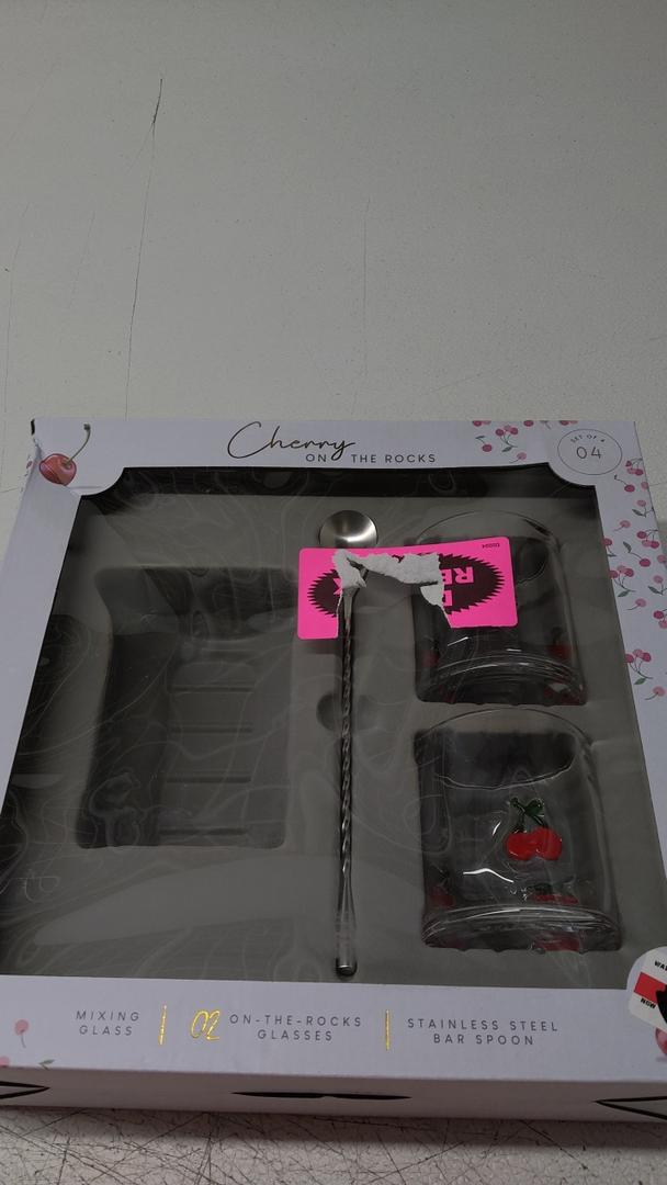 Cherry On The Rocks Glasses 2 Pack