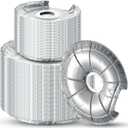 Dreyoo 100 Pcs Electric Stove Burner Covers, Disposable Aluminum Foil Drip Pan Liners, 6.25 and 8 Inch Round Burner Liners to Keep Stove Top Clean from Oil and Food Drips