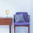 Simple Designs LT2007-WHT Chrome Mini Basic Table Lamp with Fabric Shade, White (No Bulb)