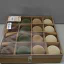 Sea Team 16-Pack Flocked Velvet Christmas Tree Ball Ornaments Set, Decorative Hanging Baubles, Shatterproof Plastic Decorations for Xmas Tree, Wreath, Garland, 80mm/3.15 Inches, Prairie Fall