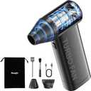 Houselife Cordless Electric Air Duster for Computers & Electronics, Handheld 150,000 RPM Turbo Blower with Brushless Motor, 3-Speed Portable Air Duster for Keyboard, PC, Laptop, Camera Lens Cleaning