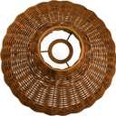 Lamp Shade Replacement,Unique woven rattan boho Pendant Lamp Covers,6.3" Tall, woven-wicker Hanging Small Lampshade For Chandelier Table lamp Wall Sconce (Brown)