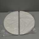 Half-Moon Ceramic Heat Deflector Plates for Kamado Joe Big Joe I, II, III - 19.8 Inch Pizza Stone - Kamado Joe Accessories and Replacement Parts by Smoker Chef - 2-Pack