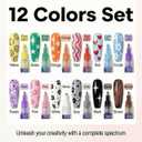 12 Colors Nail Art Pens Set, 0.5mm Ultra Fine Tip Nail Polish Markers for DIY Nail Design, Acrylic Nail Paint Pens for Nails, Paper, Crafts, Professional & Home Use