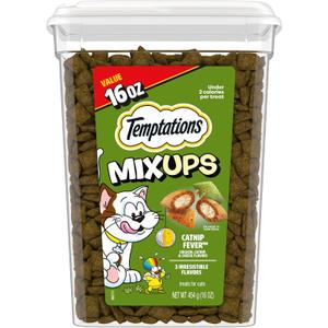 Temptations MixUps Crunchy and Soft Cat Treats, Catnip Fever, 16 oz (EXP 01/01/26)