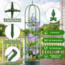 Trellis for Climbing Plants Outdoor, 6FT Garden Obelisk Rustproof PE Coated Metal Potted Plant Climbing Support, Thickened Tube Plant Tower Trellis for Clematis Vine Support Indoor (Pack of 1)