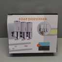 3 in 1 Wall Mounted Bathroom Shower Pump Dispenser and Organizer-Holds Shampoo, Soap, Conditioner, Shower Gel, for Bathroom Kitchen Hotel (Gold 3 Chamber)