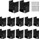 Gawicpy Concealed Joist Hangers, (12PCS), 4"x6", with Screws, Outdoor Trim Concealed Flanges, for Beam,Swing, Handrail,Fence (12, 4"x6")