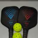 JP WinLook Pickleball Paddles Set - Fiberglass Rackets for Beginners to Professional Skill Levels - for Indoor or Outdoor Play - Includes 2 Premium Racquets, 3 Pickleballs, & a Carrying Bag