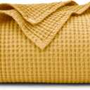 PHF 100% Cotton Waffle Weave Blanket Baby Size,Snag Proof Throw for, 30x40,Lightweight Breathable Moisture-Wicking,Oeko-TEX Certified,Machine Washable, Home Decor Gift-Ginger