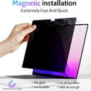 Peslv Magnetic Privacy Screen for Macbook Air 13.6/13 Inch (2022-2026, M2, M3, M4, M5), Removable Matte Anti Glare Blue Light Protector Private Security Filter for 13.6inch Mac Laptop Computer
