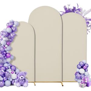 3-Piece Arch Cover Bundle 7.2FT, 6.6FT & 6FT Stretch Spandex Backdrop Set Wedding, Birthday & Photo Booth Arch Covers for Every Event