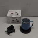 VFZO Temperature Control Smart Mug, Self Heating Coffee Mug LED Display, 180 Min Battery Life - Hot up to 149℉ Fast Wireless Charger Base Improved Design (12oz, Blue)