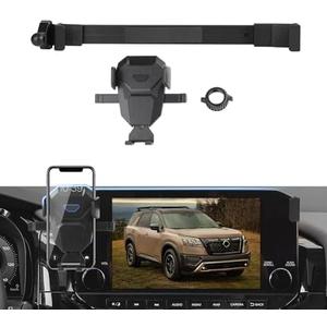 Sunsdrew Car Phone Holder for 2022-2025 Nissan Pathfinder Accessories,Adjustable Pathfinder Phone Mount for 14.5-inch Screen,Hands-Free Ultra Stable Phone Stand