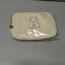 2025 Graduation Gifts for Her Women Girls,Personalized Belt Bag Waist Packs Trendy Fanny Pack Crossbody Bags,Initial White A,Cream Bag