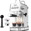 20 Bar Espresso Machine with Steam Wand - Dual Shot Espresso Maker, Precise Pre-Infusion, Large Detachable Tank & Drip Tray, Cup Warming Tray