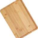 Skovtree Bamboo Tray for Serving Food, Tray for Eating and Serving Coffee, Tea, 13.0×9.1 Inch