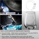 Hand-Blown Crystal Stemless Glasses with Personalized Initial Engravings - 16 Oz Lead-Free Monogram Red Wine Tumblers - Perfect for Wine Connoisseurs and Letter 'Q' Enthusiasts