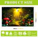 BlissYard Enchanted Forest Backdrop Fantasy Woodland Banner for Party Event Display 71×41 Inch Magical Nature Scene with Glowing Path Butterfly Mushroom Background for Photo Booth Home Decor