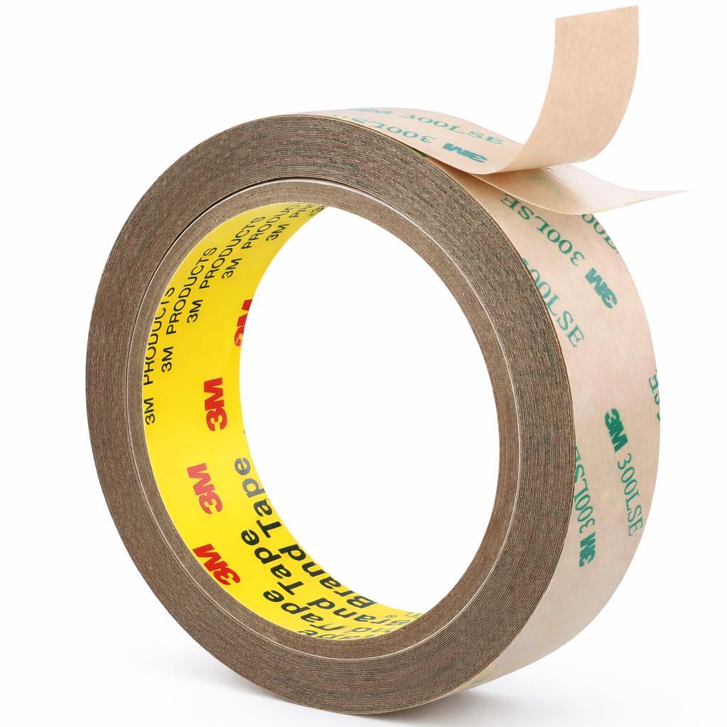 3M Double Sided Tape 300LSE 1.0" x 36Ft Clear Heavy Duty Adhesive Tape for Electronics, Laptop & Phone Repairs, Arts, Crafts, Leather Work, Card Making 1 Pack