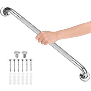 24 Inch Anti Slip Grab Bars for Bathtubs and Showers, Stainless Steel Safety Shower Handle for Bathroom/Toilet/Seniors/Elderly Assist Bath Handle [Chrome]