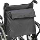 DMI Wheelchair Bag Provides Storage on Wheelchairs and Transport Chairs for Elderly and Disabled, FSA HSA Eligible, Straps for Quick and Easy Install, Black (1 Count (Pack of 1))