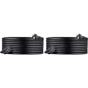 Amazon Basics Extension Cord, 13 Amps, 125V, 20 Foot, Black - Pack of 2
