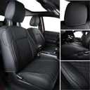 LUCKYMAN CLUB Tacoma Full-Set Seat Covers P04-HY-24, Fit Tacoma 2024 2025 2026 Double/Crew Cab Only, with Faux Leather (Full Set, Black)