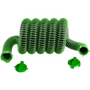10 FT Extra Long Sewer Hose for RV Camper - Heavy Duty Sewage Hose with 2 Caps - TEP Material Resists Crushing Odor-Proof and Leak-Proof (10-Ft)