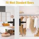 HOSOM Dummy Door Handles, Heavy Duty Decorative Single Side Non-Turning Square Lever Handle Knob Set for Closet or French Doors, Easy Installation, Pull Only, Matte Black, 2 Pack