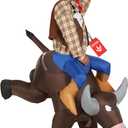 Morph Inflatable Bull Costume Adult, Bull Costume for Adults, Inflatable Rider Costumes, Blow Up Costumes for Adults, One Size