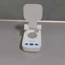 Gifts for Men Women, White Elephant Gifts for Adults, Cell Phone Stand with Wireless Bluetooth Speaker, Punchy Bass & HD Stereo Sound Speaker Compatible with iPhone/iPad/Samsung-White